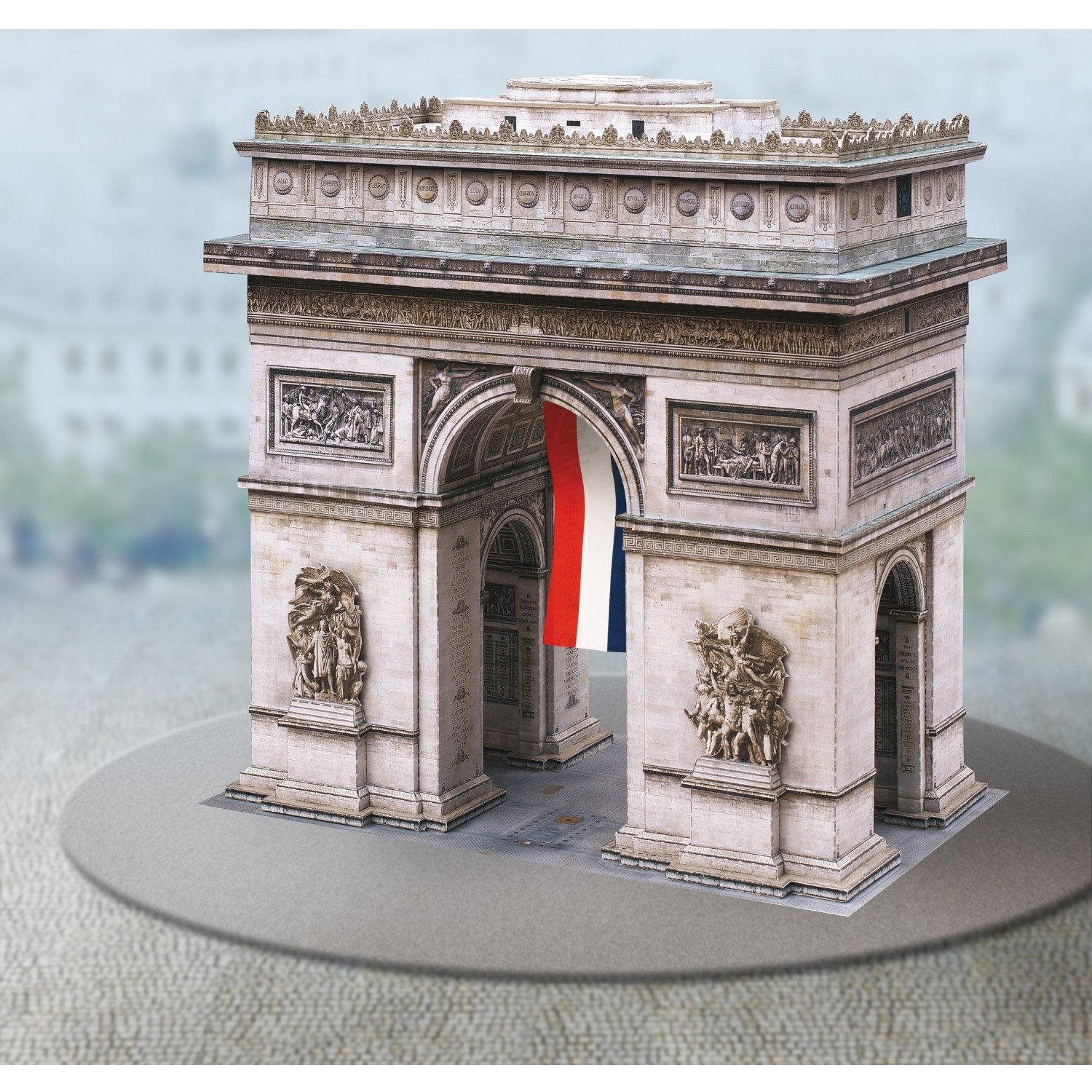 Nuovo Arc de Triomphe Parigi France 3d Puzzle metallo modello LASER CUT KIT 