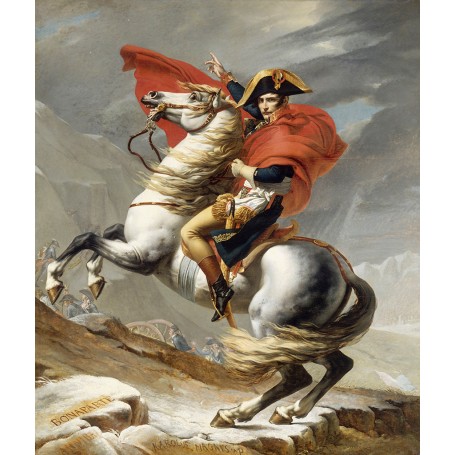 Canvas of Napoleon crossing the Alps